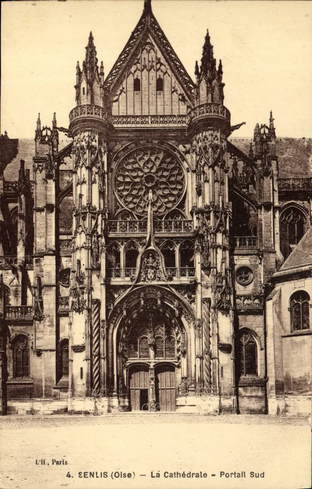 Senlis (Oise) — A Catedral — Portal Sul - Frente