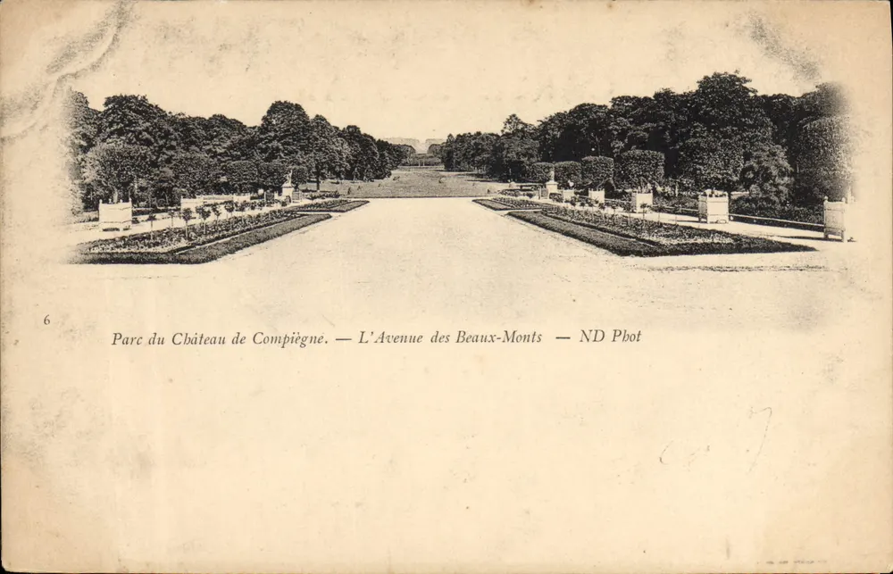 Park des Schlosses Compiègne — Avenue des Beaux-Monts — ND Phot - Vorderseite