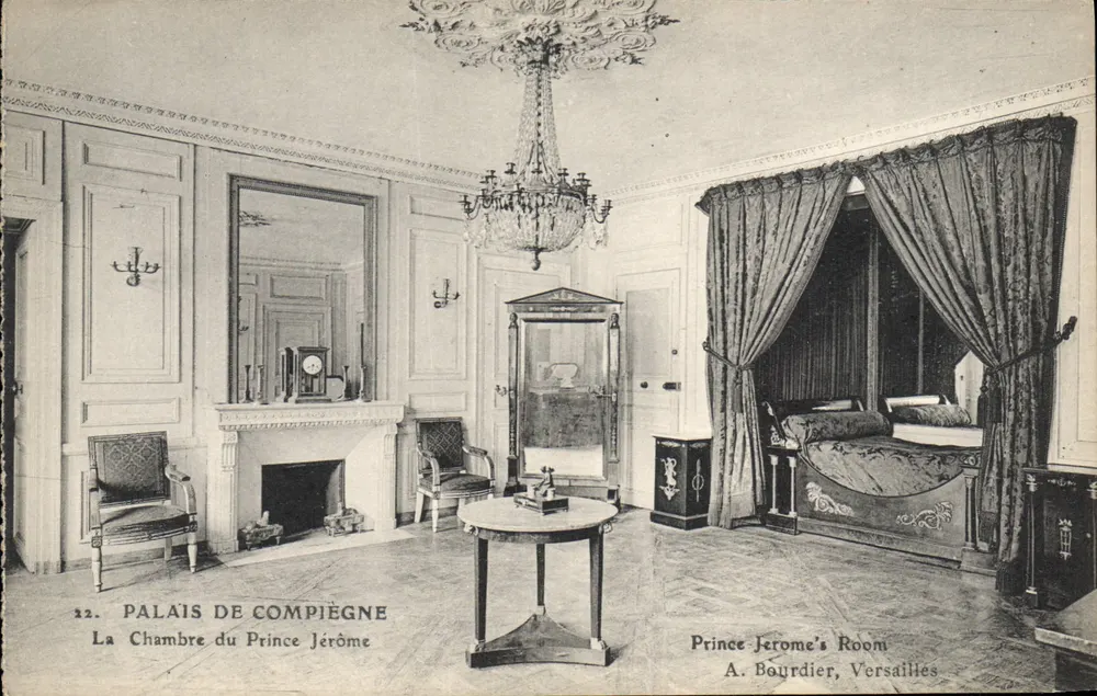 Palácio de Compiègne — Quarto do Príncipe Jérôme — A. Bourdier, Versailles - Frente