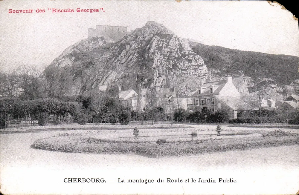 Cherbourg — Die Montagne du Roule und der Öffentliche Garten — Erinnerung an 'Georges Biscuits'. - Vorderseite