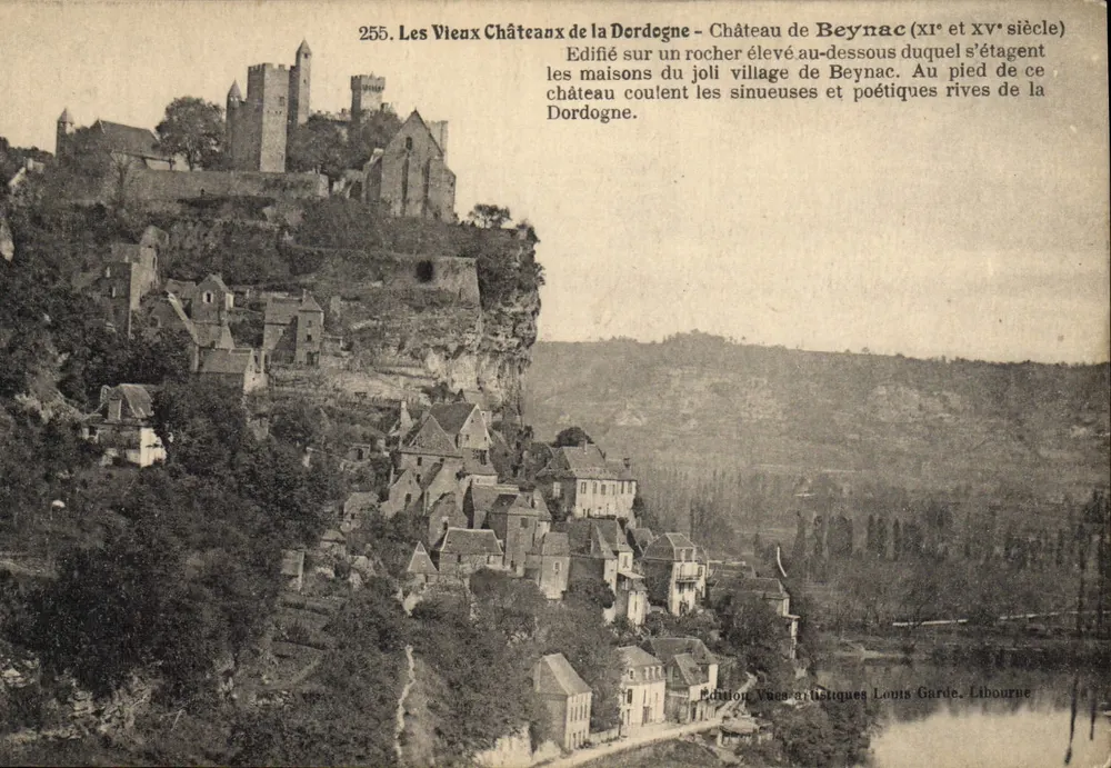 Die alten Schlösser der Dordogne — Schloss Beynac (11. und 15. Jahrhundert) — Edition Künstlerische Ansichten Louis Garde, Libourne - Vorderseite