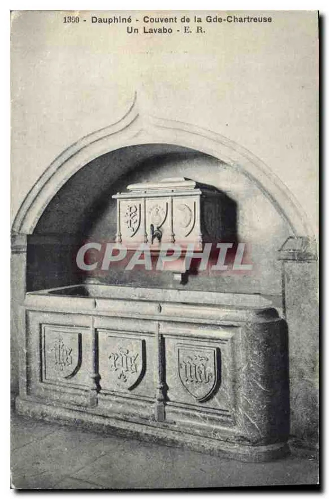 Dauphiné - Mosteiro da Grande-Chartreuse - Um Lavabo - Frente