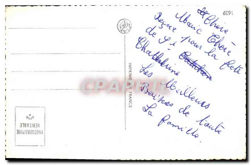 Jovem mulher sorridente — com buquê de rosas — Editor Élone, n° 1639 - Verso