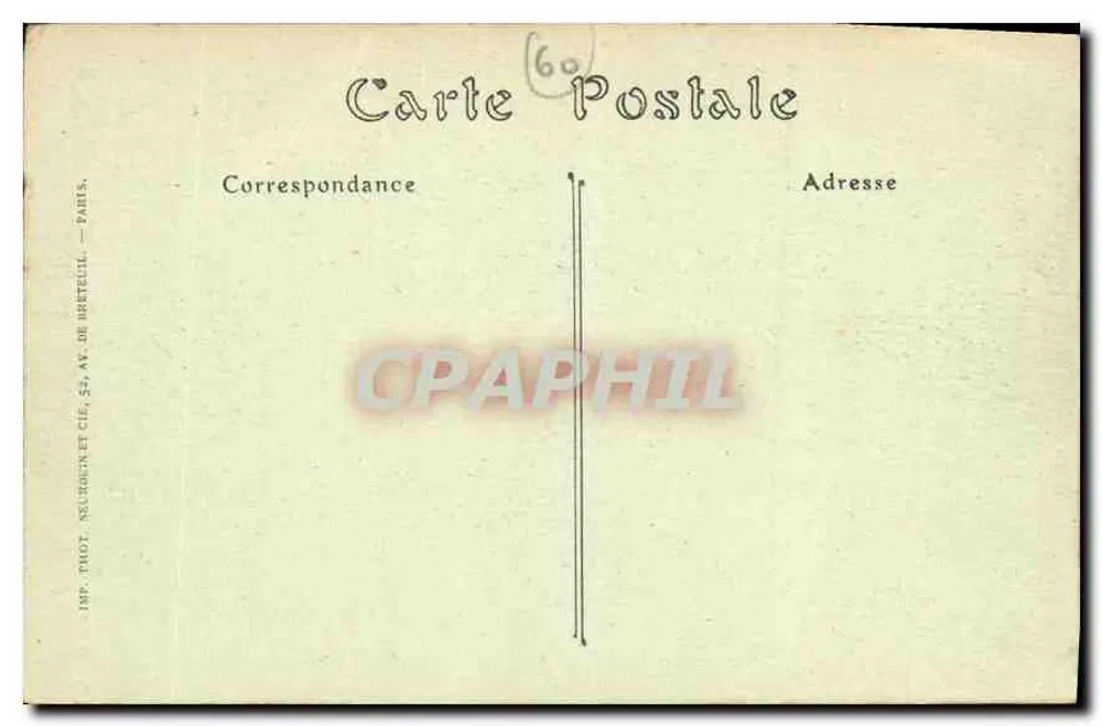 Compiègne — Ansicht des Schlossplatzes und der Stadt — ND. Phot. Nr. 189 - Rückseite