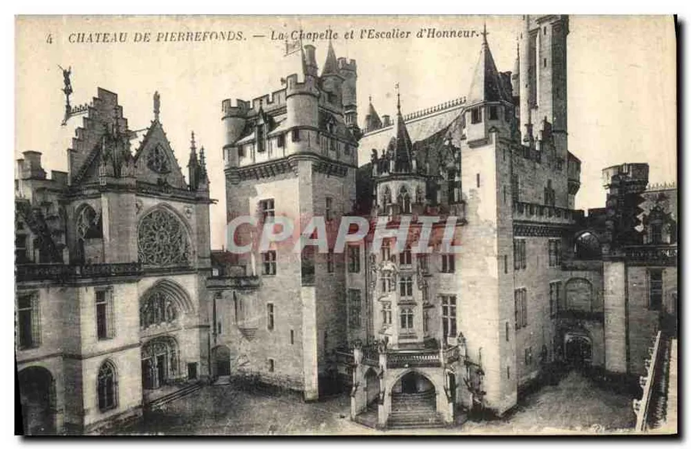 Schloss Pierrefonds — Die Kapelle und die Ehrenstiege — Phot. Neurbien et Cie, Paris - Vorderseite