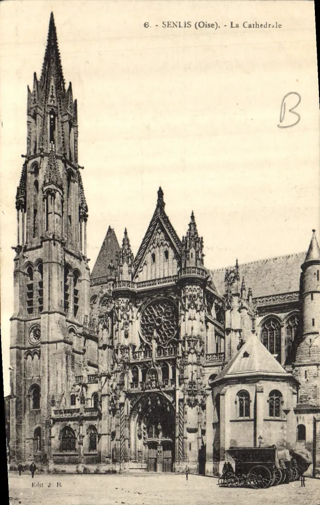 Senlis (Oise) - A Catedral — Édit J. R. - Frente