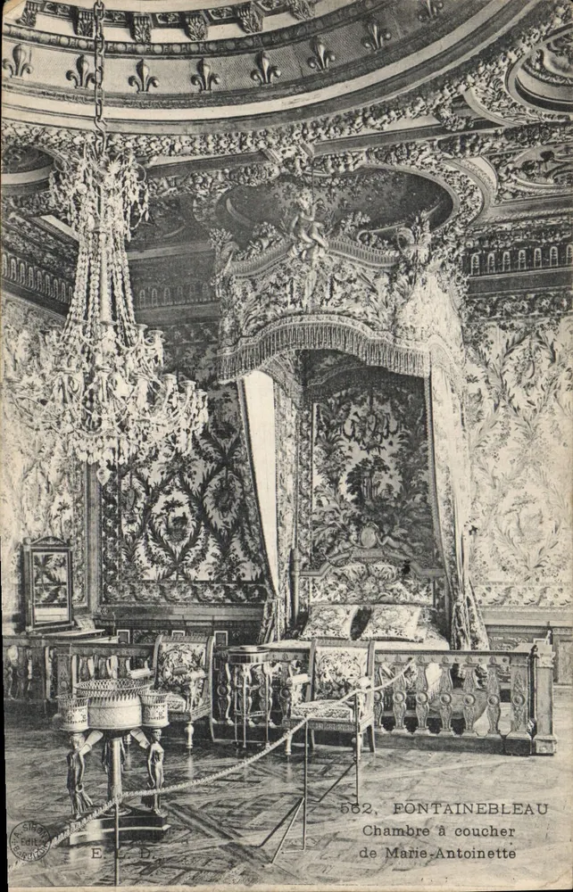 Schlafzimmer von Marie-Antoinette — Fontainebleau — E.C.D. n° 562 - Vorderseite
