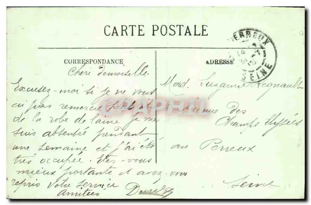 Chantilly — O Castelo — LL. — Editor LL. n°99 - Verso
