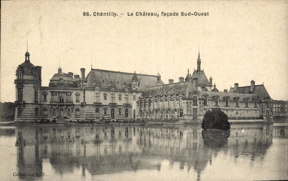Chantilly — O Castelo, fachada Sudoeste — Coleção R.F. n°86 - Frente