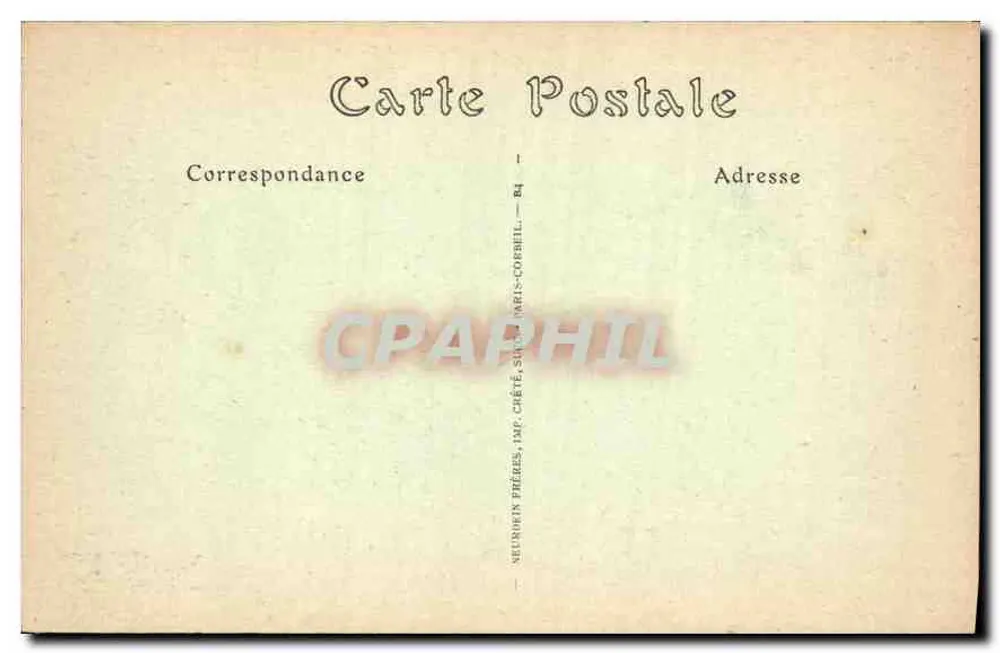 Castelo de Chantilly — Vista geral — Editor Neurwin Frères, Paris-Cobehil - Verso