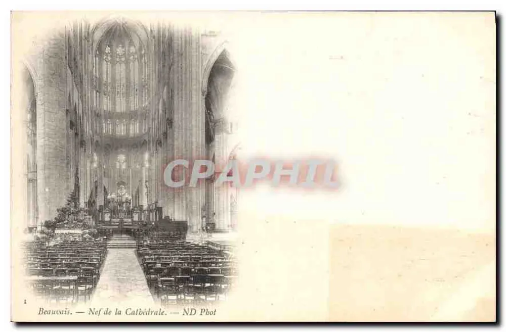 Beauvais — Nef da Catedral — ND Phot - Frente