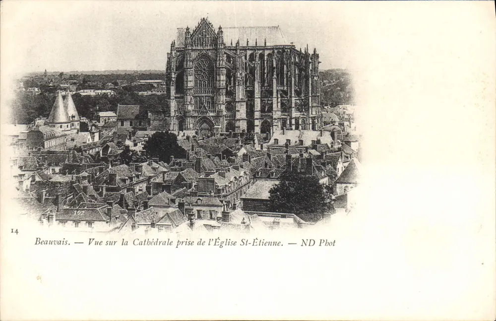 Beauvais — Ansicht der Kathedrale vom Kirchhof St-Étienne — ND Phot - Vorderseite