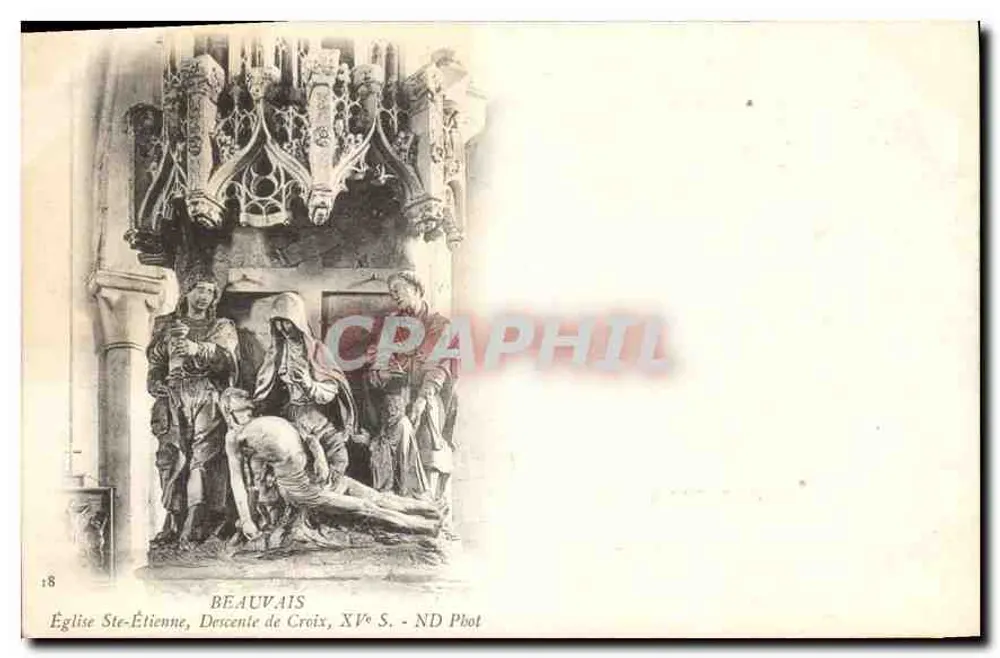 Beauvais - Kirche St. Stephan, Abstieg vom Kreuz, 15. Jahrhundert - ND Pbot - Vorderseite