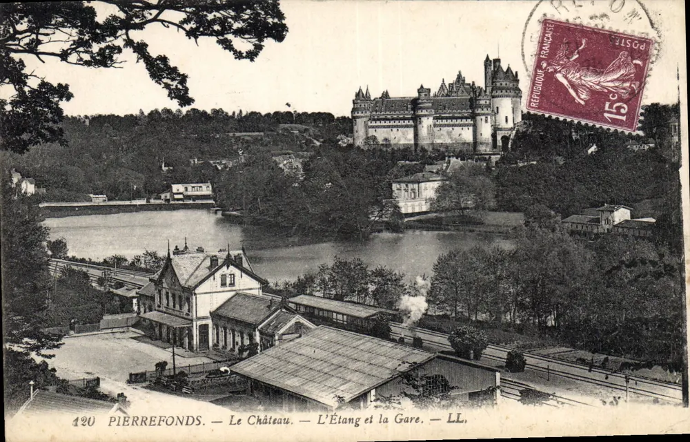 PierreFonds — Schloss, Teich und Bahnhof — LL, Nr. 120 - Vorderseite