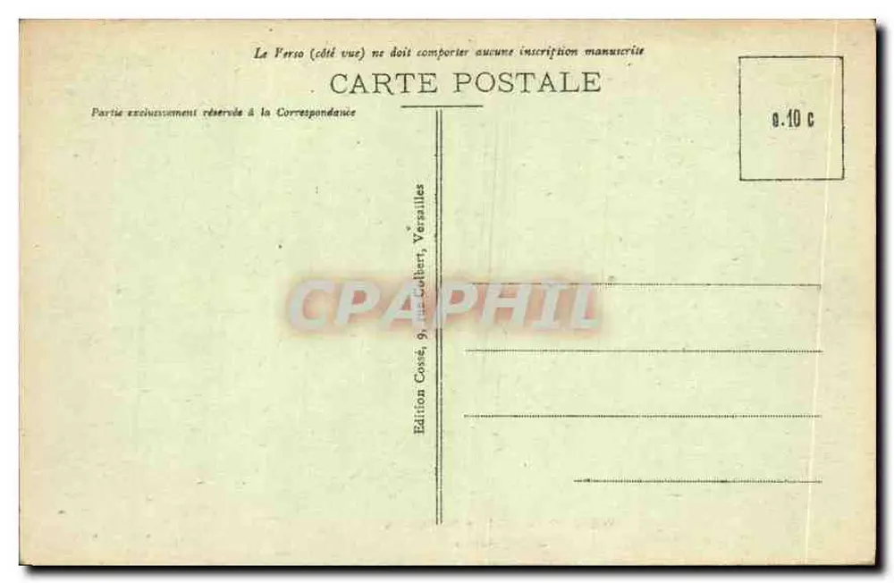 Versailles - Galeria das Batalhas — Edição Cosse, n°6 - Verso