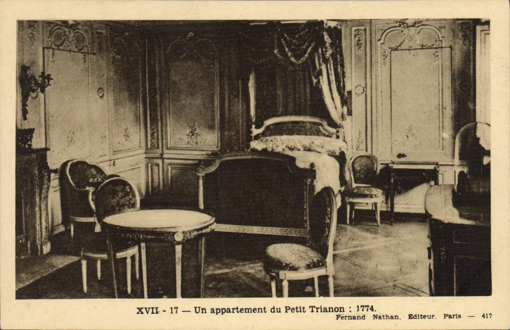 Um apartamento do Petit Trianon — 1774 — Fernand Nathan, Editor, Paris — 417 - Frente