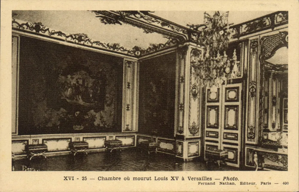 Zimmer, in dem Ludwig XV. in Versailles starb — Photo. Fernand Nathan, Verlag, Paris — 400 - Vorderseite