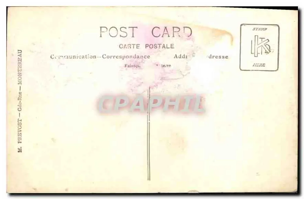 Dois crianças — estúdio fotográfico — M. Pervost, Gâtine-Montreau - Verso