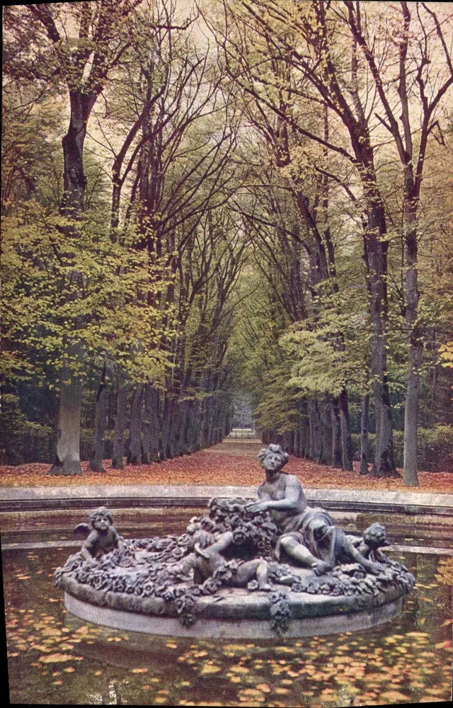 Schloss Versailles — Ansicht des Bassins du Printemps — Éditions A. Noyer, Paris - Vorderseite