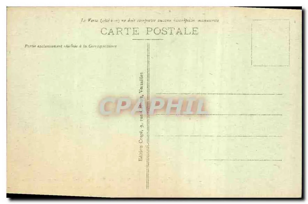 Versailles — Le Grand Trianon et les Jardins — Édition Case, 9, rue de Paris, Versailles - Rückseite