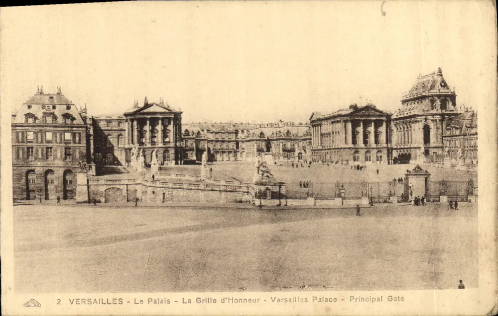 Versailles - O Palácio - A Grade de Honra - Versailles Palace - Portão Principal - Frente