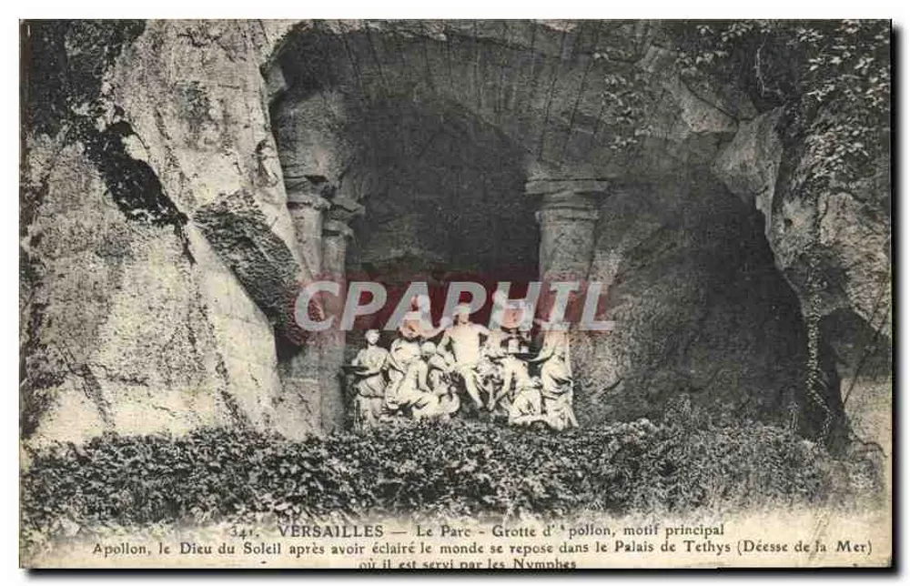 Versailles — Der Park — Grotte d'Apollon, Hauptmotiv — IMP. LE DELFY, PARIS - Vorderseite