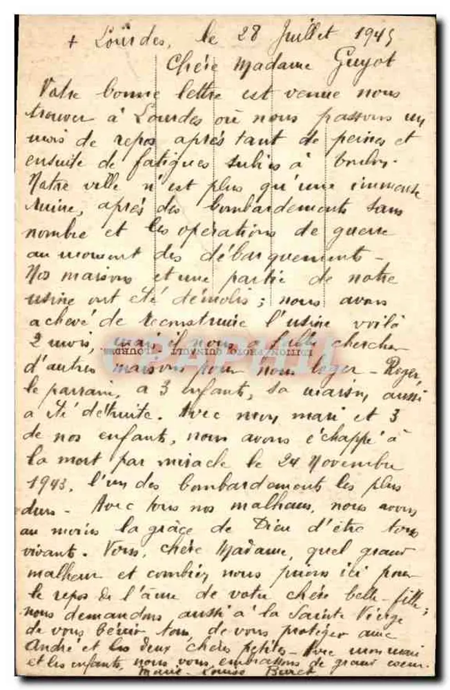 Lourdes — A Basílica e o Gave — n°28 - Verso