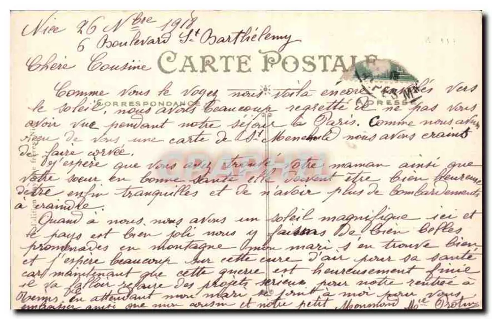 NICE — Promenade des Anglais und Jetée-Promenade — B. F. n° 132 - Rückseite
