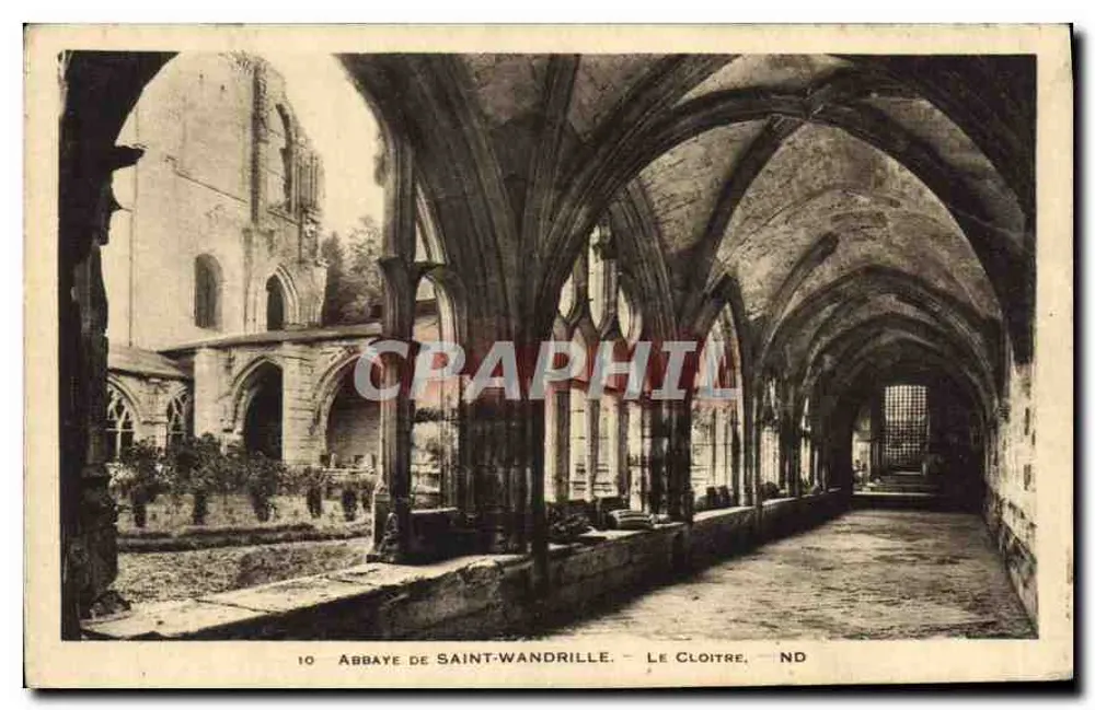 Abadia de Saint-Wandrille — O Cloister — ND - Frente