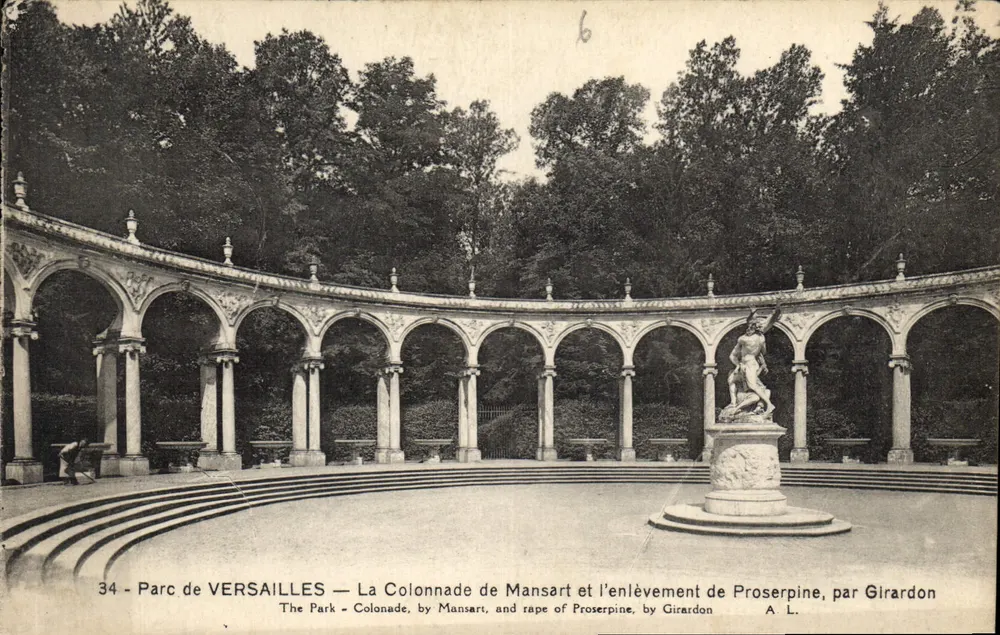 Park von VERSAILLES — Die Säulenreihe von Mansart und das Entführen von Proserpine, von Girardon - Vorderseite