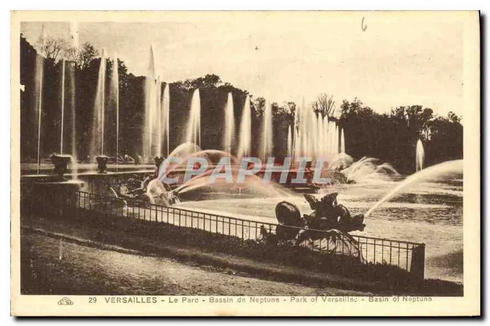 Versailles - Der Park - Bassin de Neptune - Park of Versailles - Basin of Neptune - Vorderseite