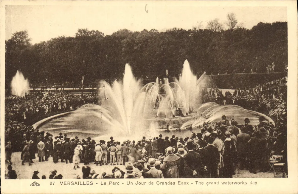 Versalhes - O Parque - Um Dia das Grandes Águas - The grand waterworks day - Frente