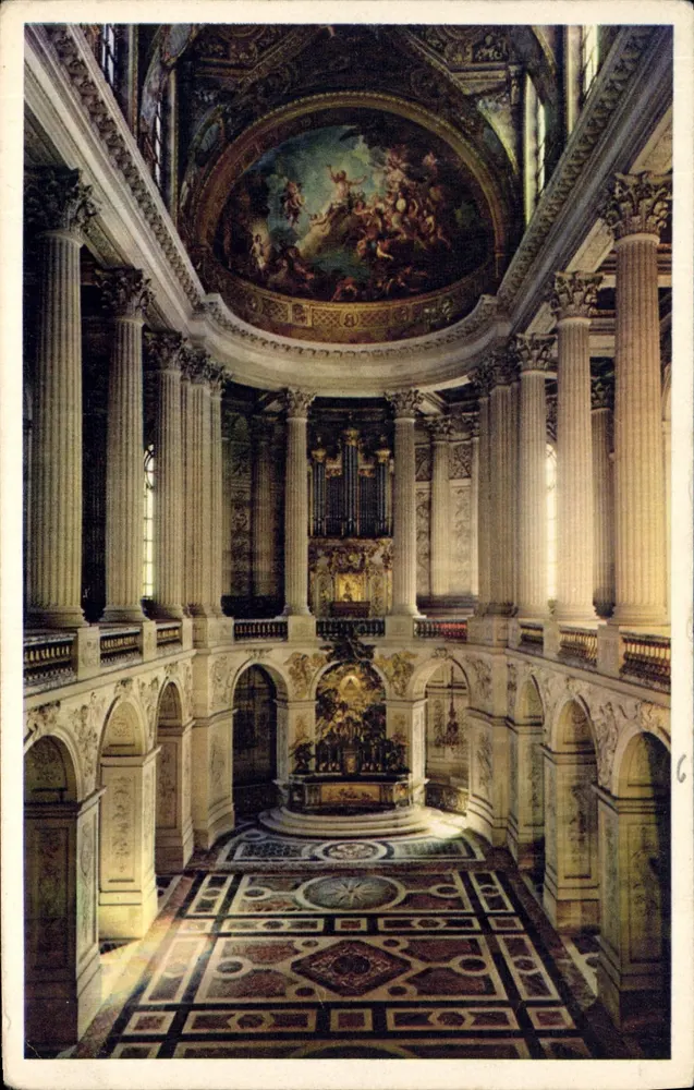 Capela do Castelo de Versailles — interior decorado — Imp. Craegar, n° 301 - Frente