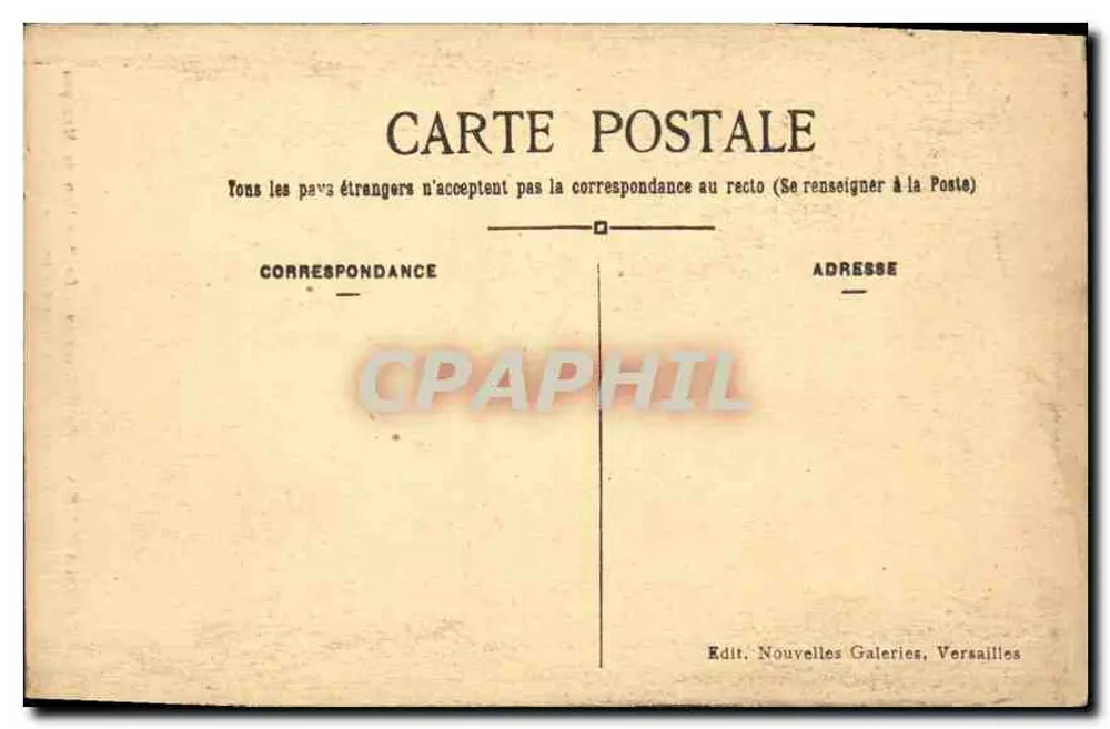 Versailles — Petit Trianon — Musikpavillon — Verlag Nouvelles Galeries, Nr. 90 - Rückseite