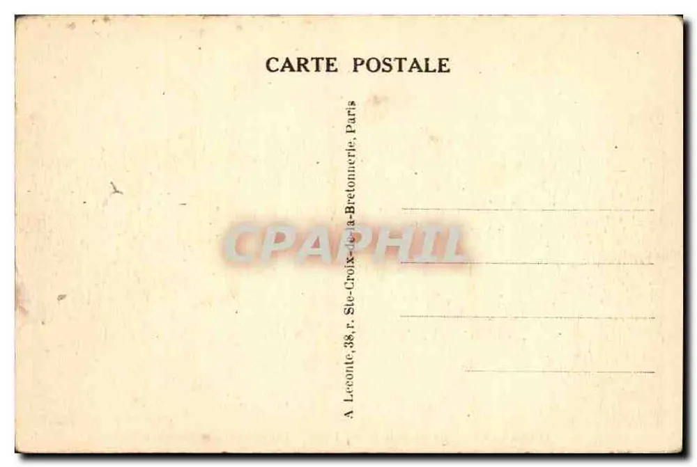 Versalhes — O Castelo visto do Parque — editor A. Leconte, Paris - Verso