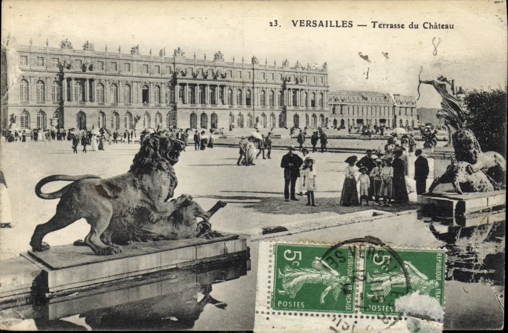Versailles — Terrasse du Château — éditeur 'POSTES' n°23 - Frente