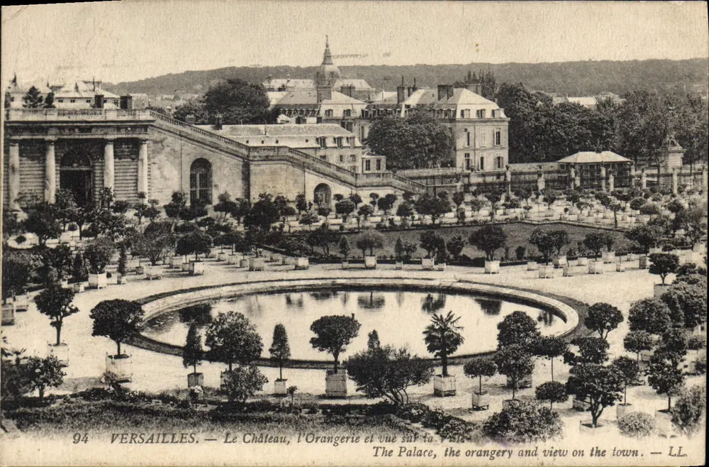 Versailles — Das Schloss, die Orangerie und Blick auf die Stadt — LL. n°94 - Vorderseite