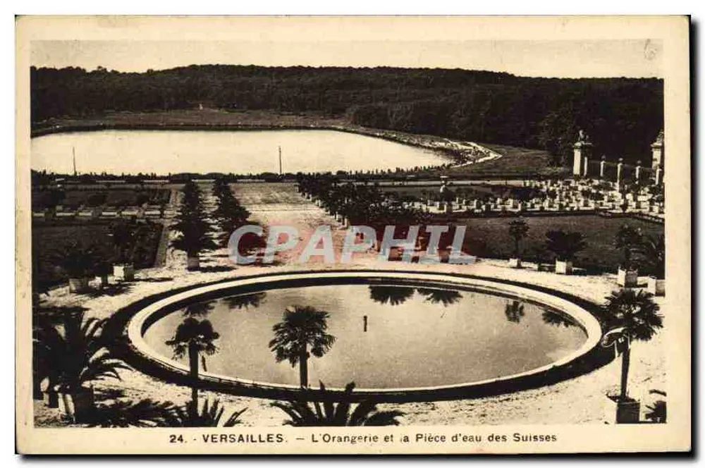 Versailles — L'Orangerie et la Pièce d'eau des Suisses — éditeur A. Leconte, 38, rue Ste-Croix-de-la-Bretonnerie, Paris - Recto