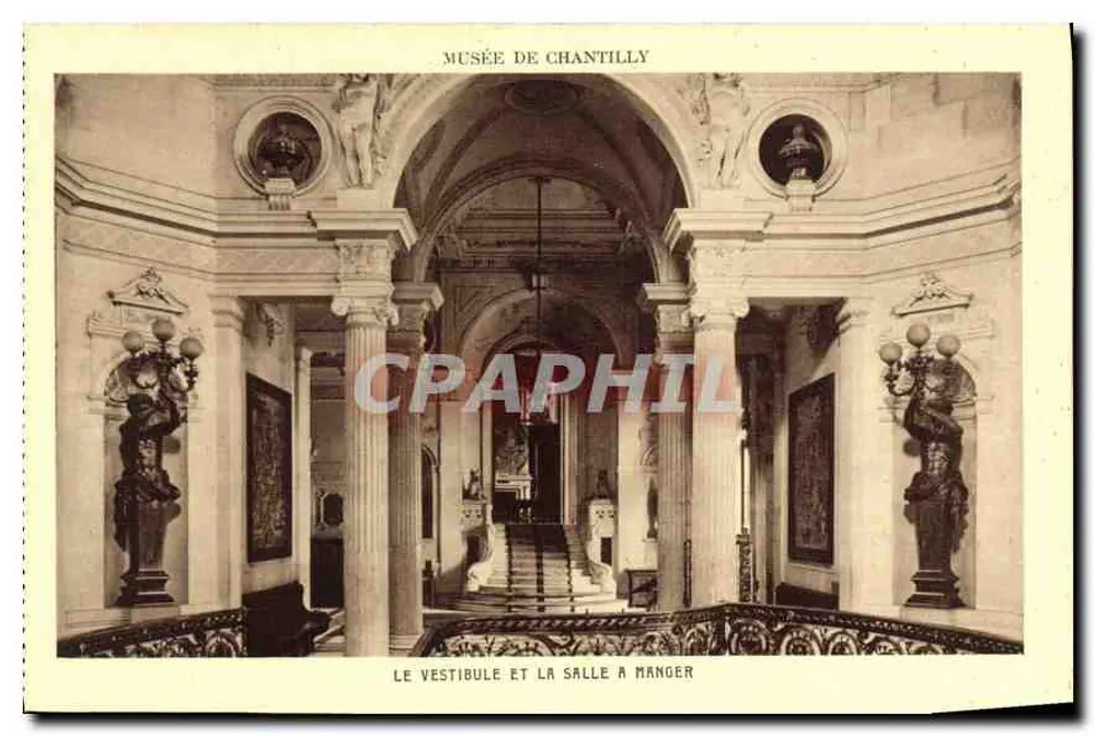 Museum von Chantilly — Der Vestibül und Speisesaal — Braun & Cie, Paris - Vorderseite