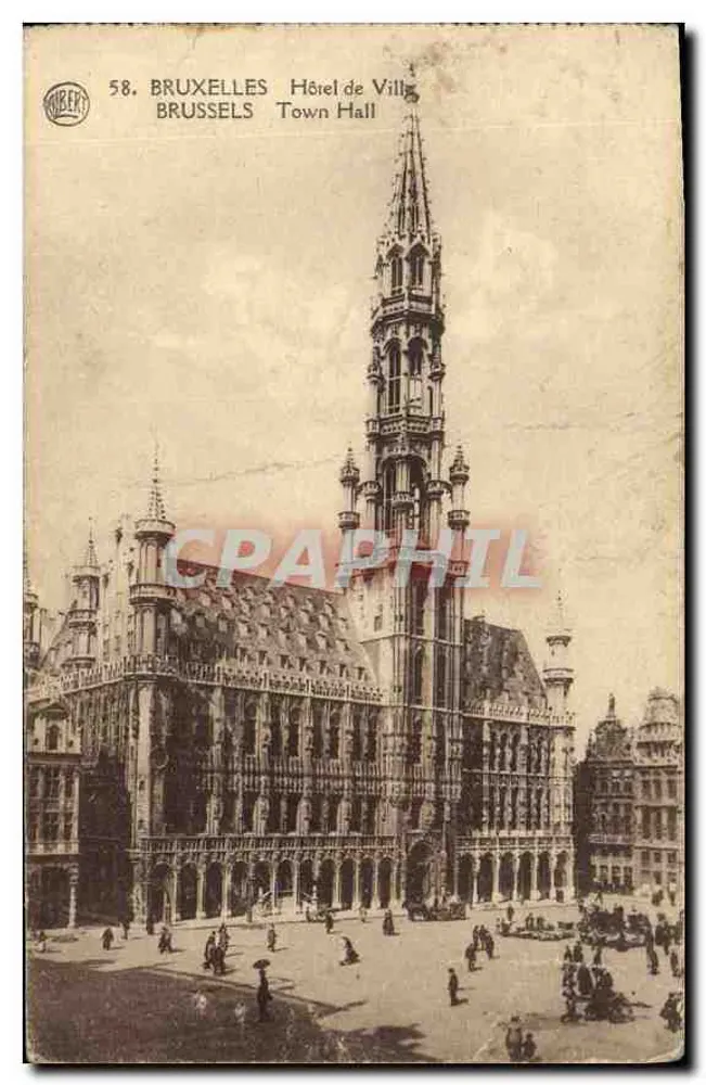 Bruselas - Hotel de la Ciudad — Robert, n°58 - Anverso