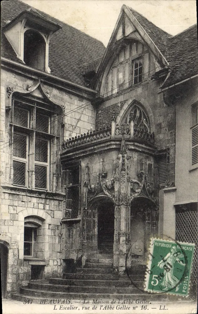 Beauvais — Die Treppe, rue de l'Abbé Gellée Nr. 16 — LL. - Vorderseite