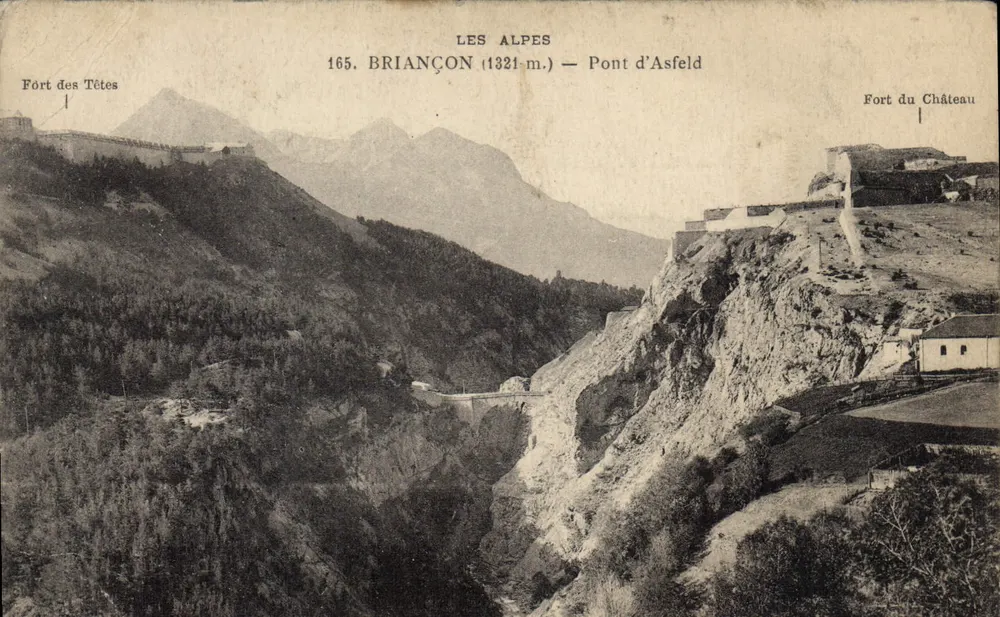 Les Alpes — Briançon (1321 m.) — Pont d'Asfeld, Fort des Têtes, Fort du Château - Frente