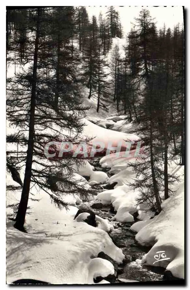 Pittoreske Alpen — Der Torrent unter Schnee — ABEIL, Verlag, Nr. 3805 - Vorderseite