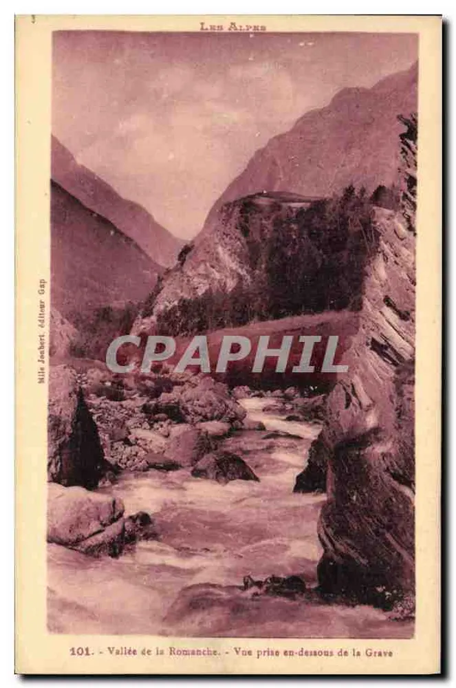 Tal der Romanche — Blick unterhalb der Grave — Mlle Jaubert, Verlag Gap, n°101 - Vorderseite