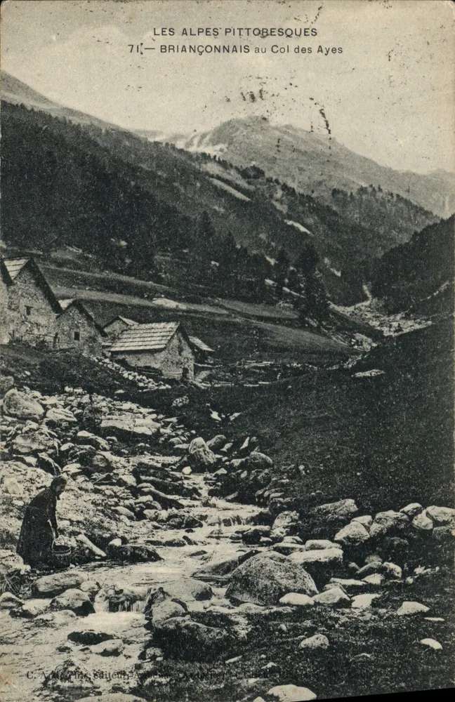Die Pittobesque Alpen — Briançonnais am Col des Ayes — C. A. Nortier, Sallanches - Vorderseite