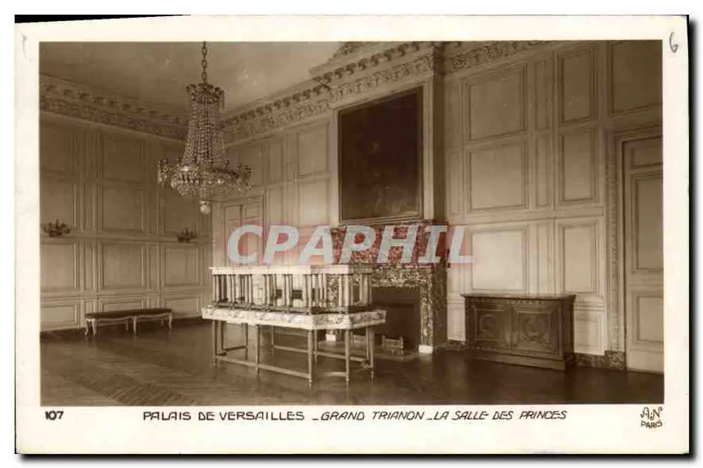 Schloss Versailles - Grand Trianon - Die Prinzenhalle — J.A.N.P. Paris, n° 107 - Vorderseite