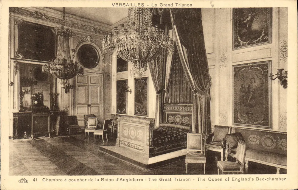 Versailles - Der Grand Trianon — Schlafzimmer der Königin von England — n° 41 - Vorderseite