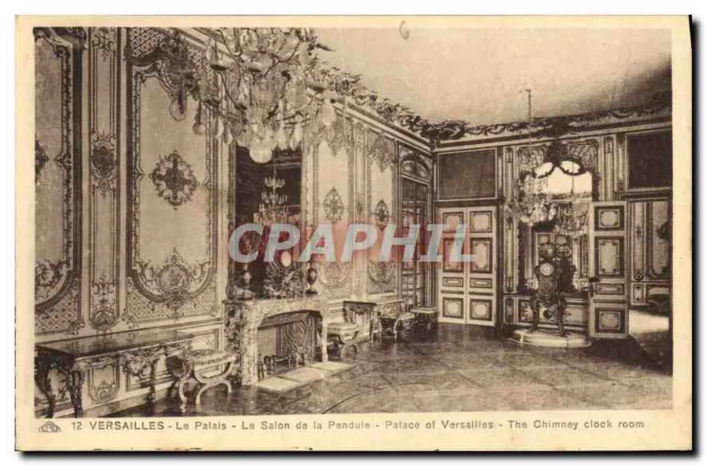 Versailles - O Salão da Relógio - Palácio de Versailles - The Chimney clock room - Frente
