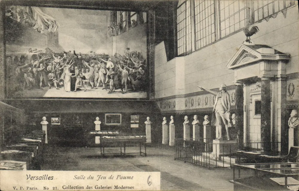 Versalhes — Sala do Jogo de Paume, Coleção das Galerias Modernas — V.P. Paris, No 27 - Frente