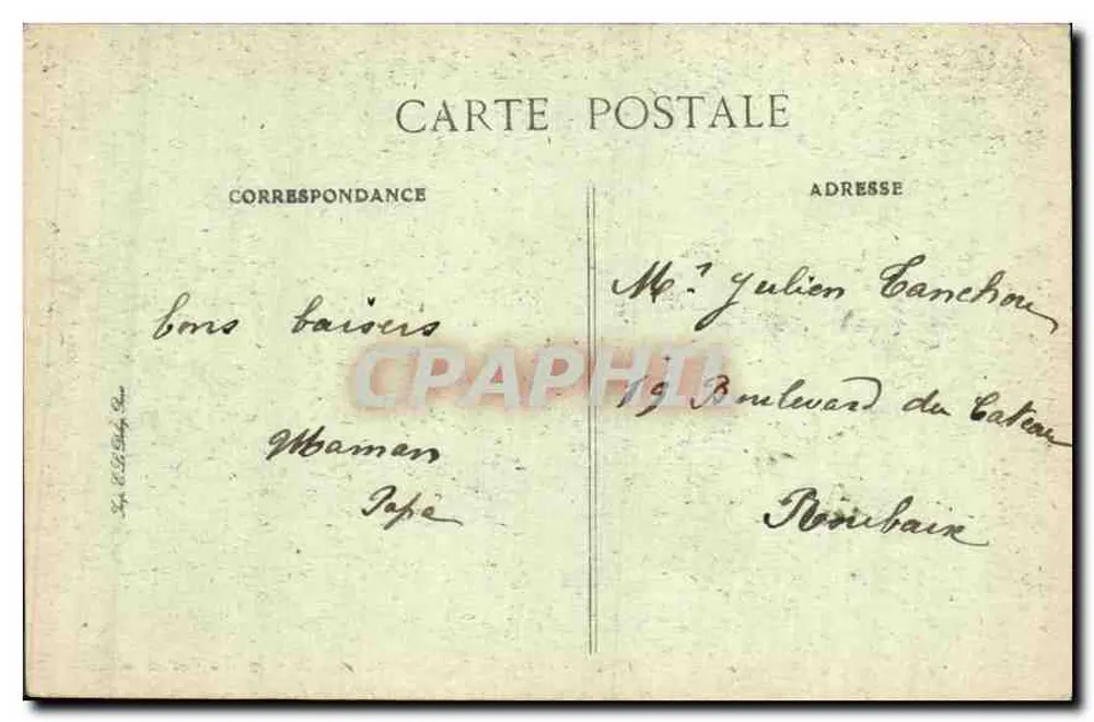 Versailles — Kutsche der Taufe des Königs von Rom — B.D. - Rückseite